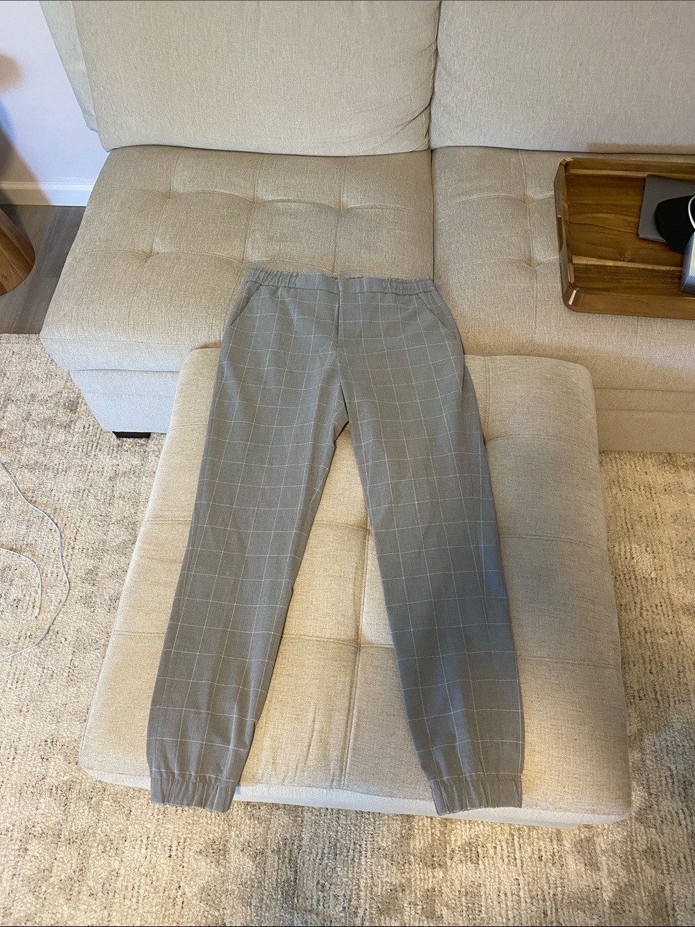 Apt. 9 Men's Gray Windowpane Joggers